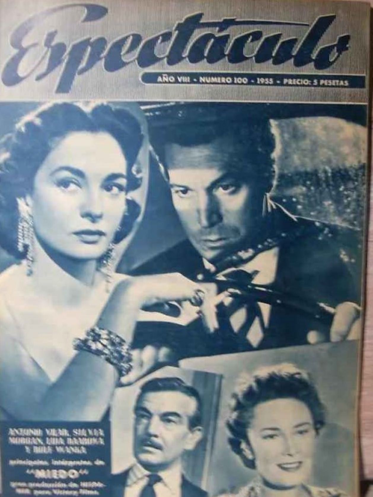 ESPECTACULO magazine side cover Issue 100   1955
