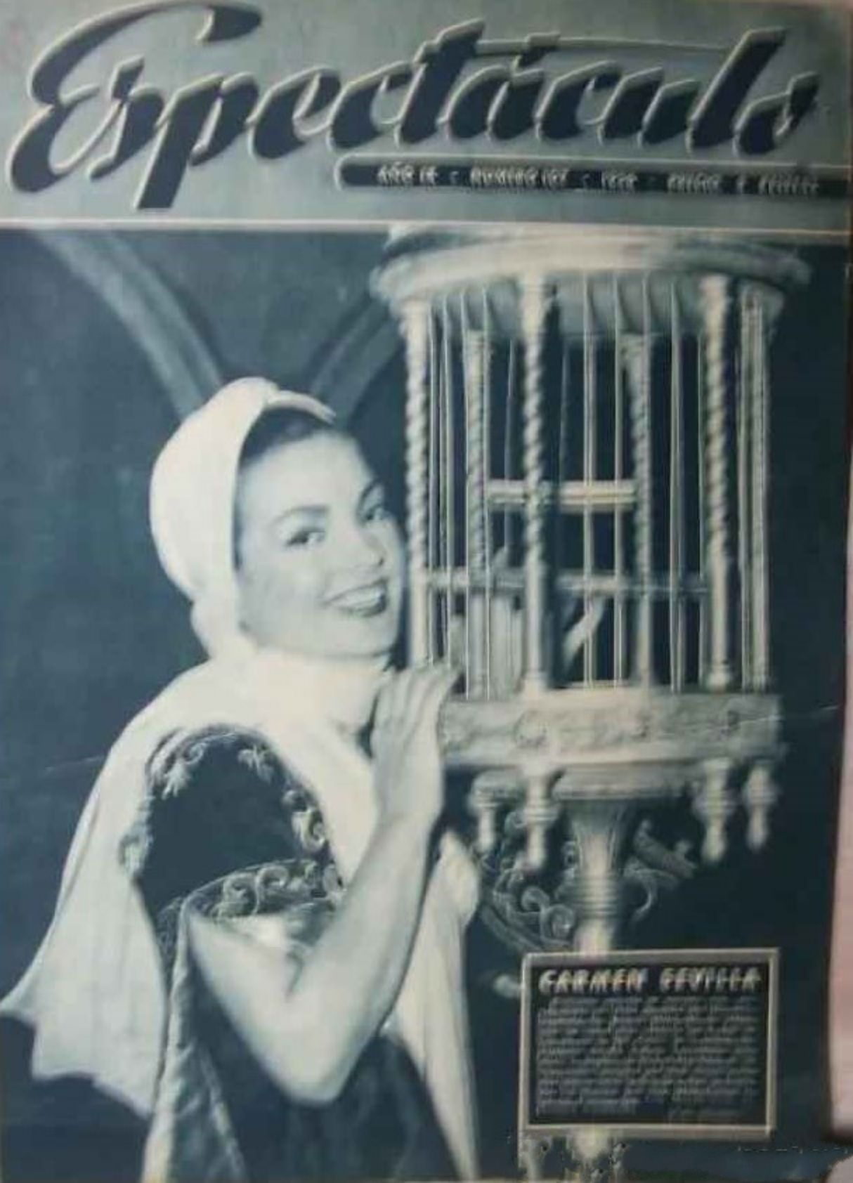 ESPECTACULO magazine side cover Issue 107   1955