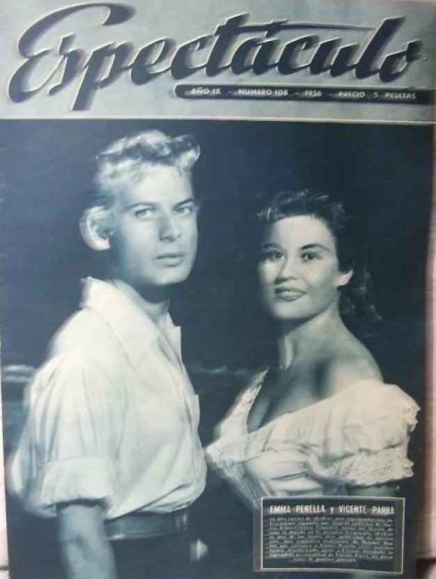 ESPECTACULO magazine side cover Issue 108   1956