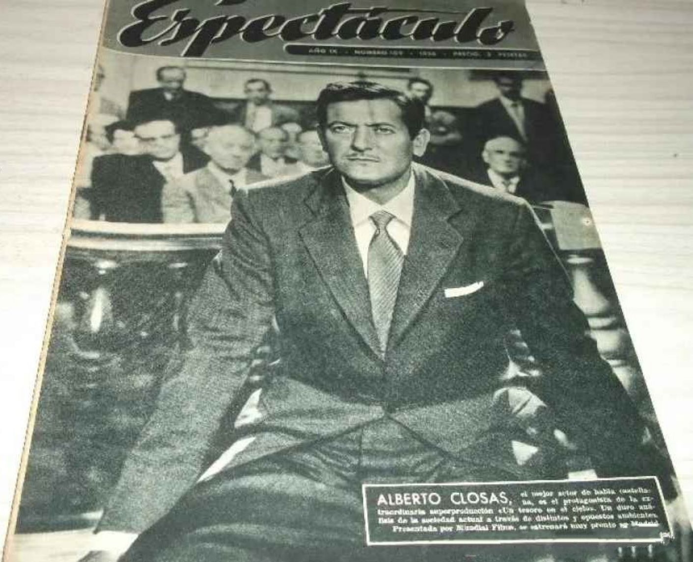 ESPECTACULO magazine side cover Issue 109   1956
