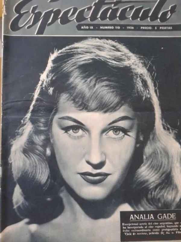 ESPECTACULO magazine side cover Issue 110   1956