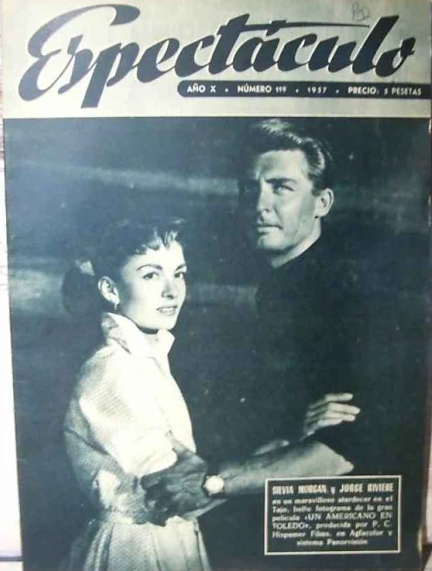 ESPECTACULO magazine side cover Issue 119   1957