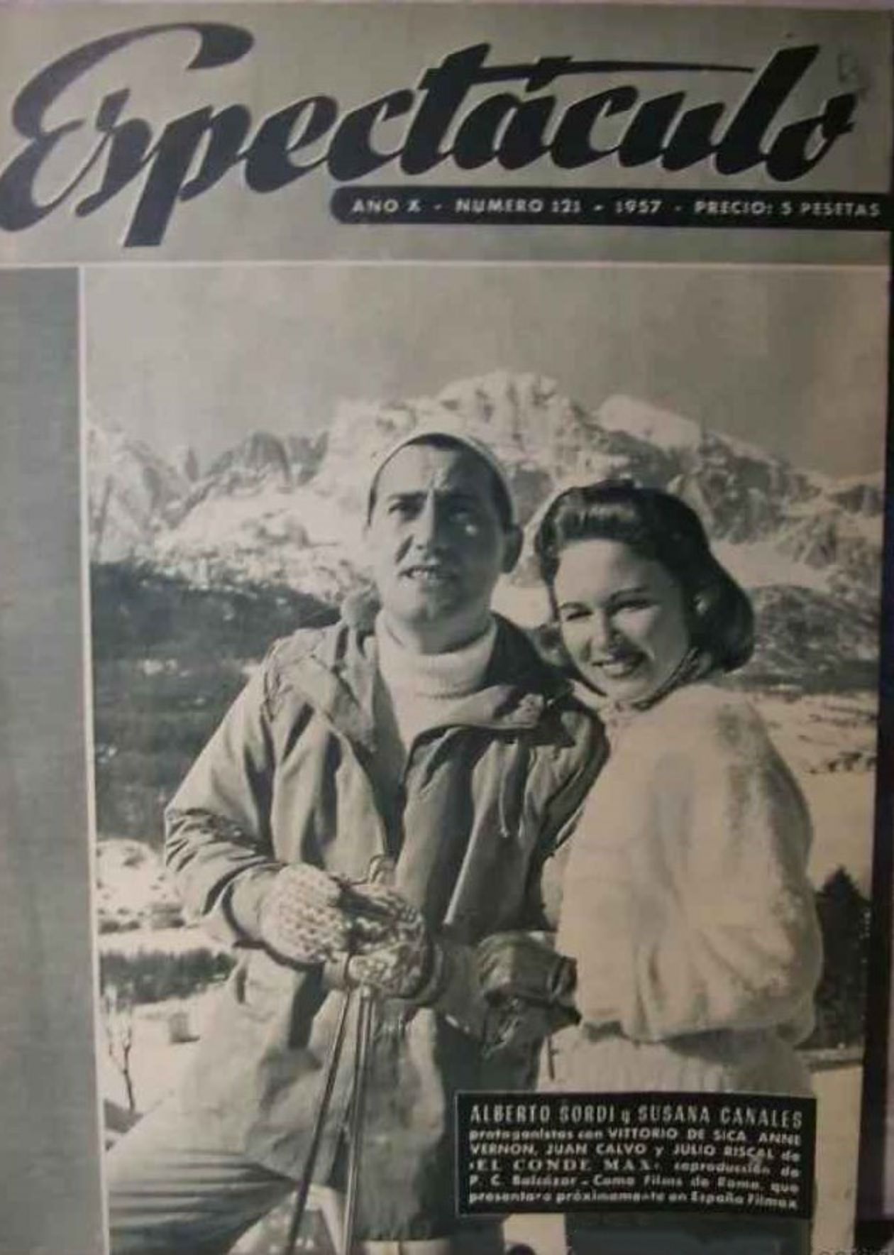 ESPECTACULO magazine side cover Issue 121   1957