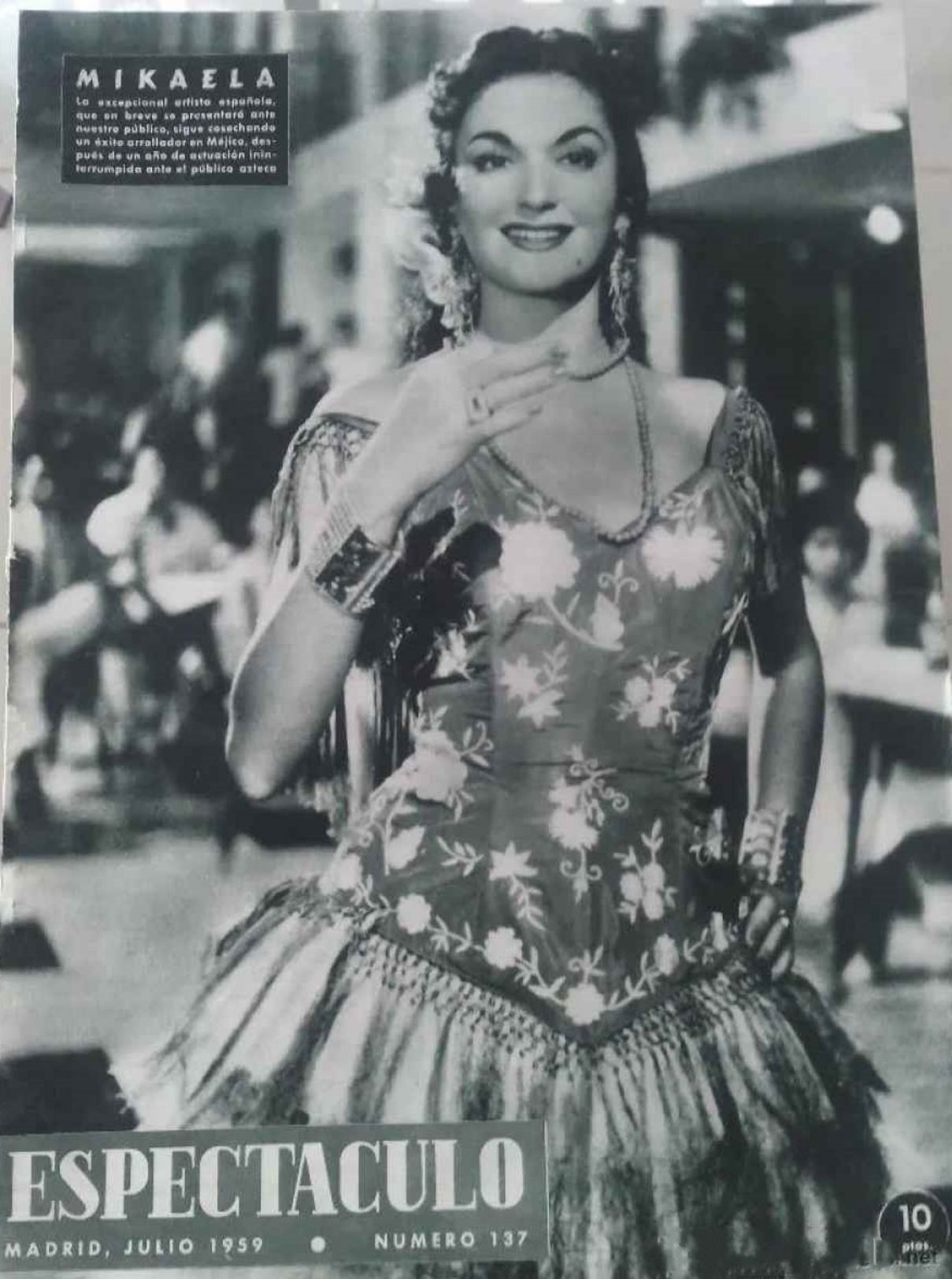 ESPECTACULO magazine side cover Issue 137  July 1959