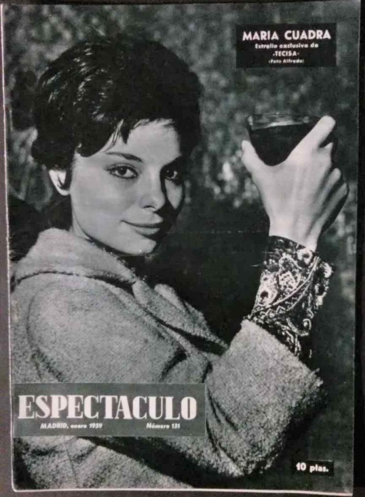 ESPECTACULO magazine side cover Issue 131   1959