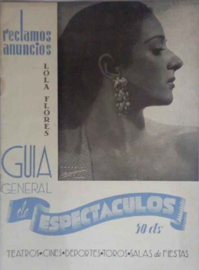 ESPECTACULOS magazine side cover Issue 1  December 1943