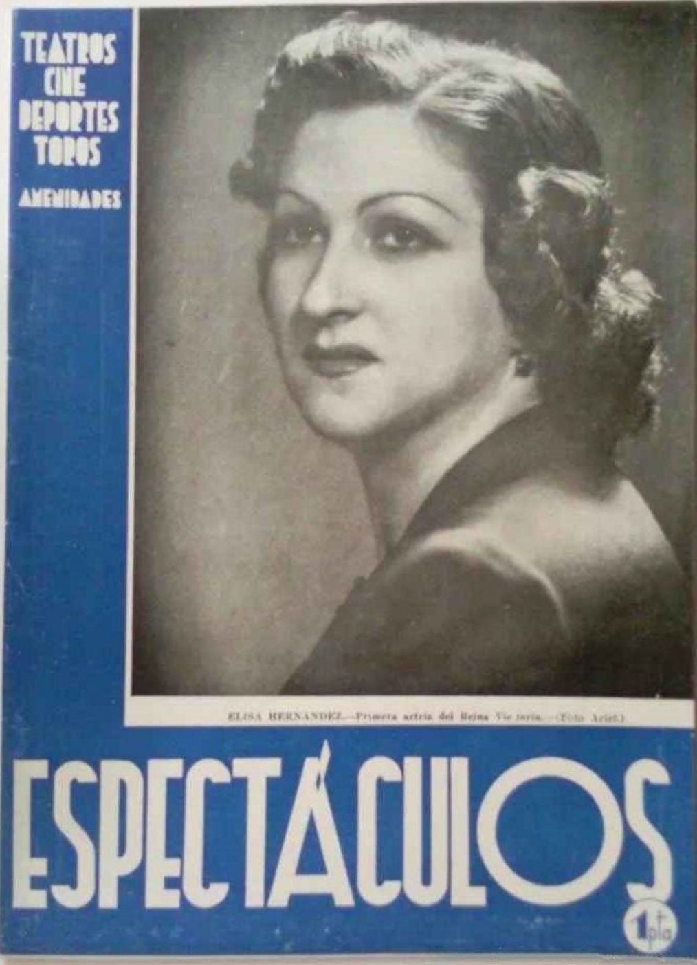 ESPECTACULOS magazine side cover Issue 7  February 1944