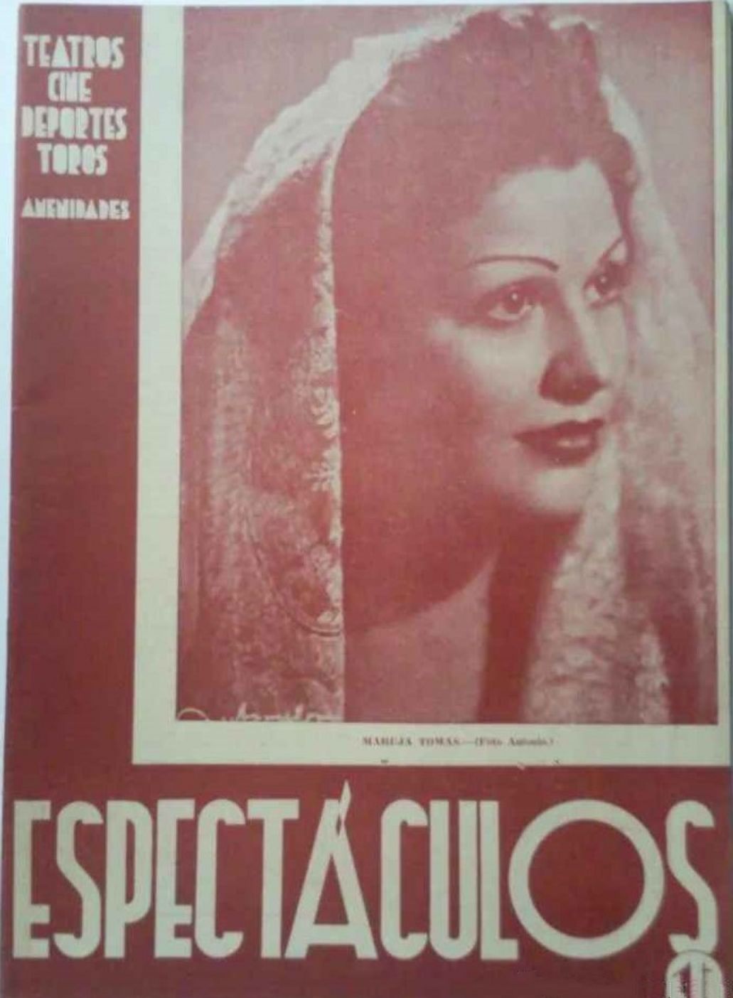 ESPECTACULOS magazine side cover Issue 13  March 1944