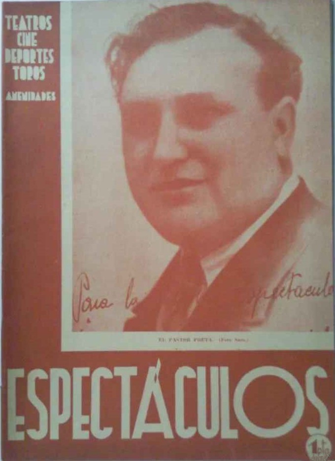 ESPECTACULOS magazine side cover Issue 14  March 1944