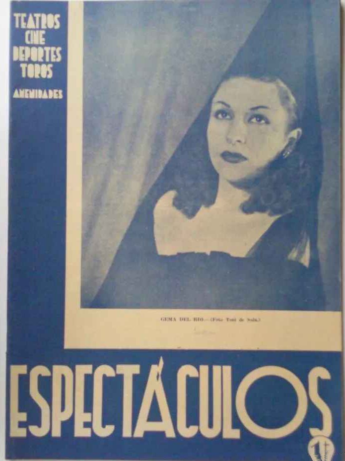 ESPECTACULOS magazine side cover Issue 16  April 1944