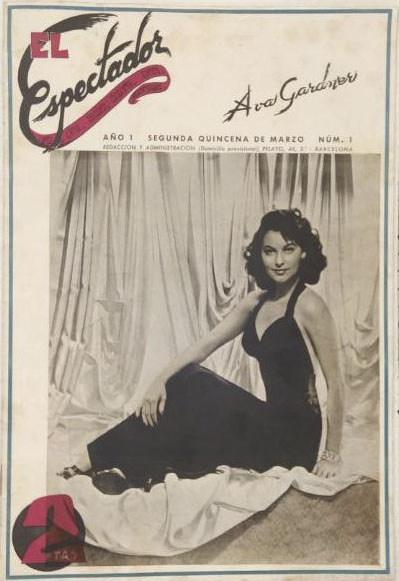 ESPECTADOR magazine side cover Issue 1  March 1952