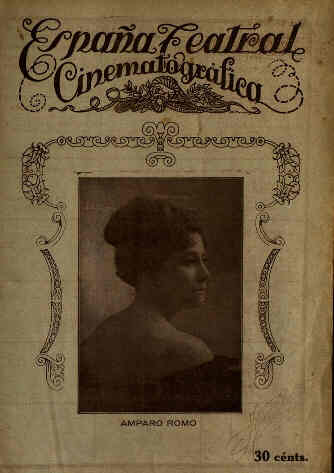 ESPANA TEATRAL CINEMATOGRAFICA magazine side cover Issue 1 15 October 1921