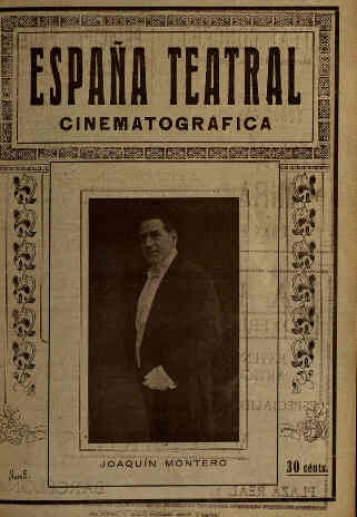 ESPANA TEATRAL CINEMATOGRAFICA magazine side cover Issue 5 12 November 1921