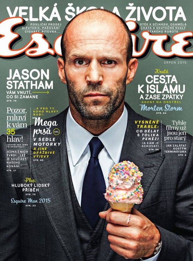 ESQUIRE (Czech) magazine side cover  August 2015