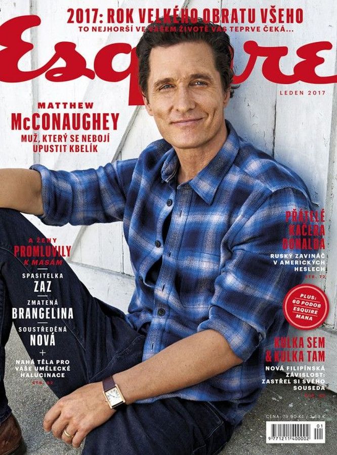ESQUIRE (Czech) magazine side cover  January 2017