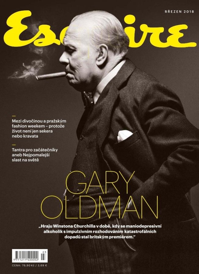 ESQUIRE (Czech) magazine side cover  March 2018