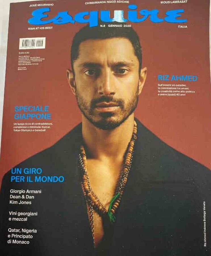 ESQUIRE ITALY magazine side cover  January 2020
