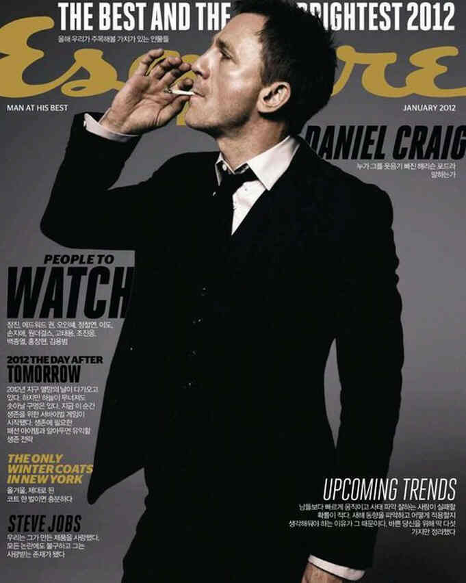 ESQUIRE KOREA magazine side cover  January 2012