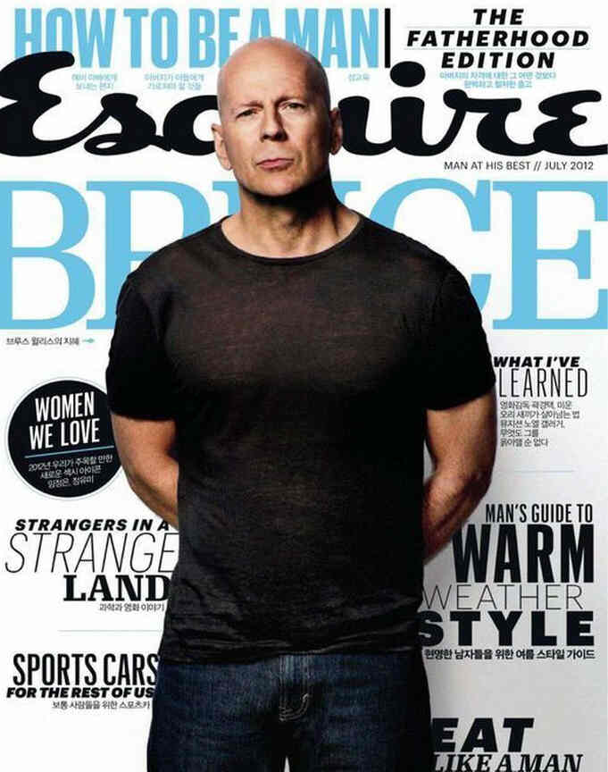 ESQUIRE KOREA magazine side cover  July 2012