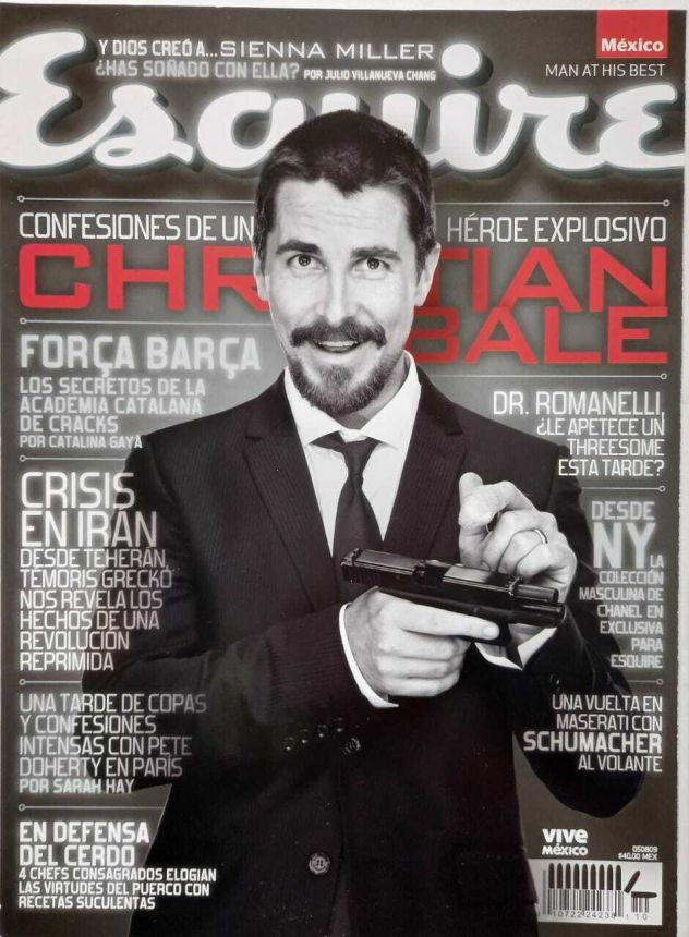 ESQUIRE (Mexico) magazine side cover  August 2009