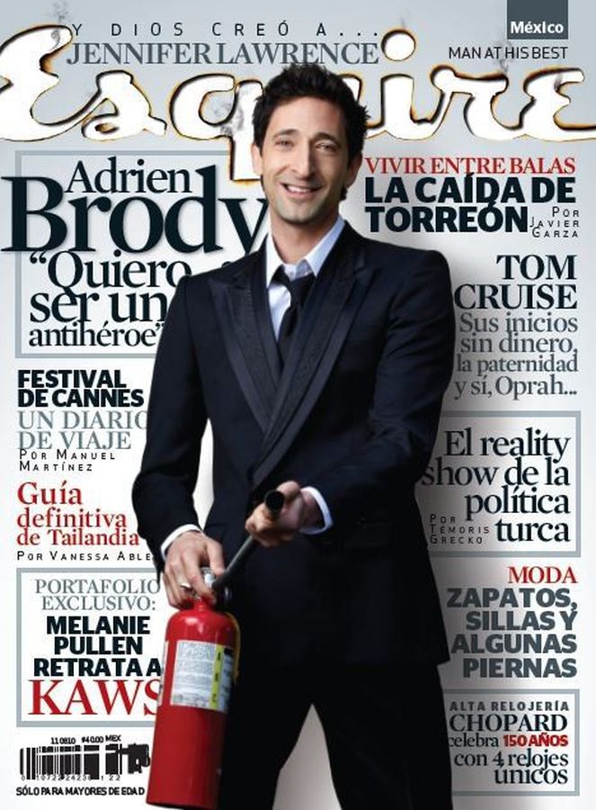 ESQUIRE (Mexico) magazine side cover  July 2010