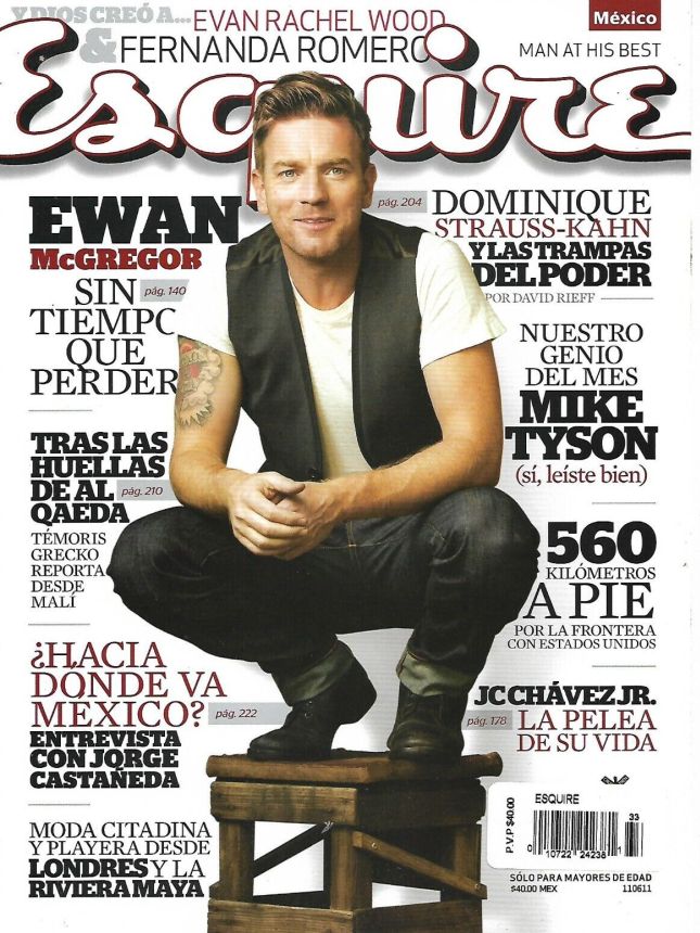 ESQUIRE (Mexico) magazine side cover  June 2011