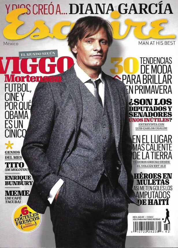 ESQUIRE (Mexico) magazine side cover  April 2012