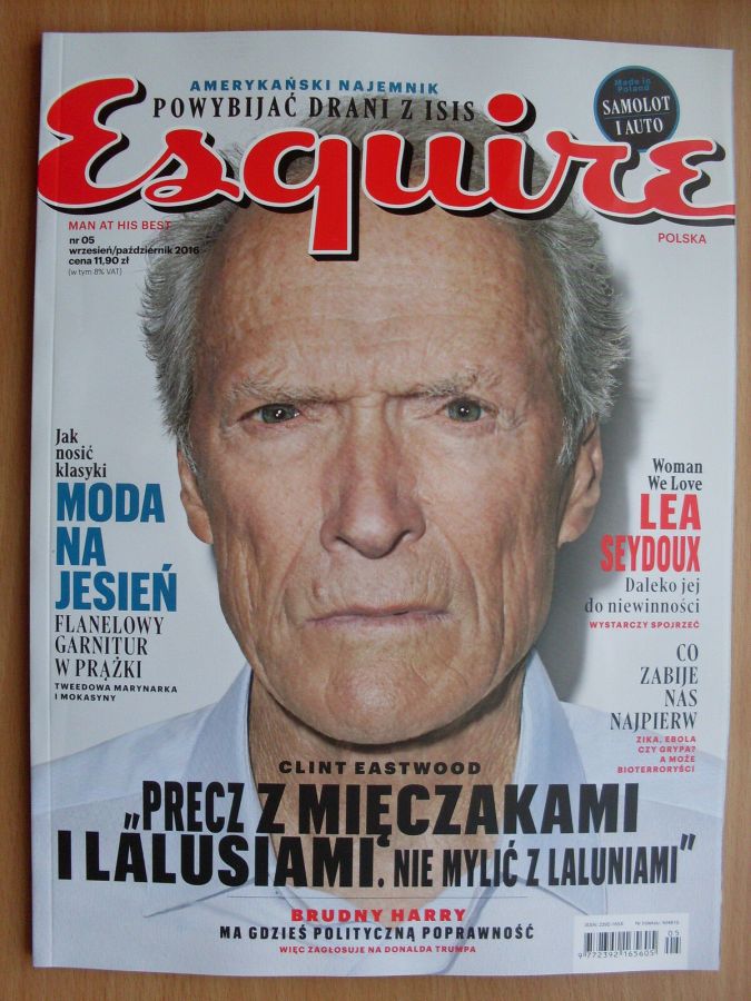 ESQUIRE (Poland) magazine side cover  September/October 2016