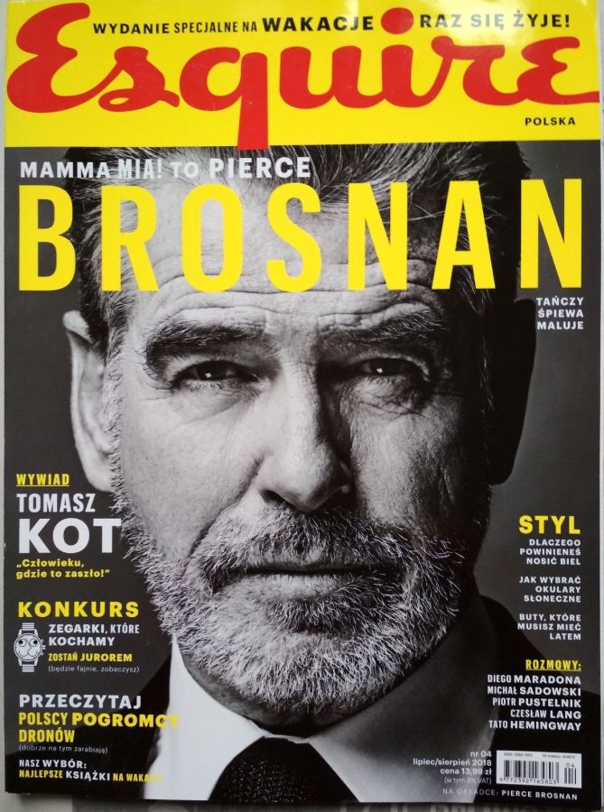 ESQUIRE (Poland) magazine side cover  July/August 2018