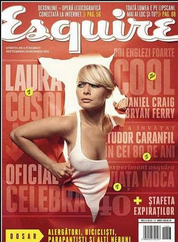 ESQUIRE ROMANIA magazine side cover  September 2011