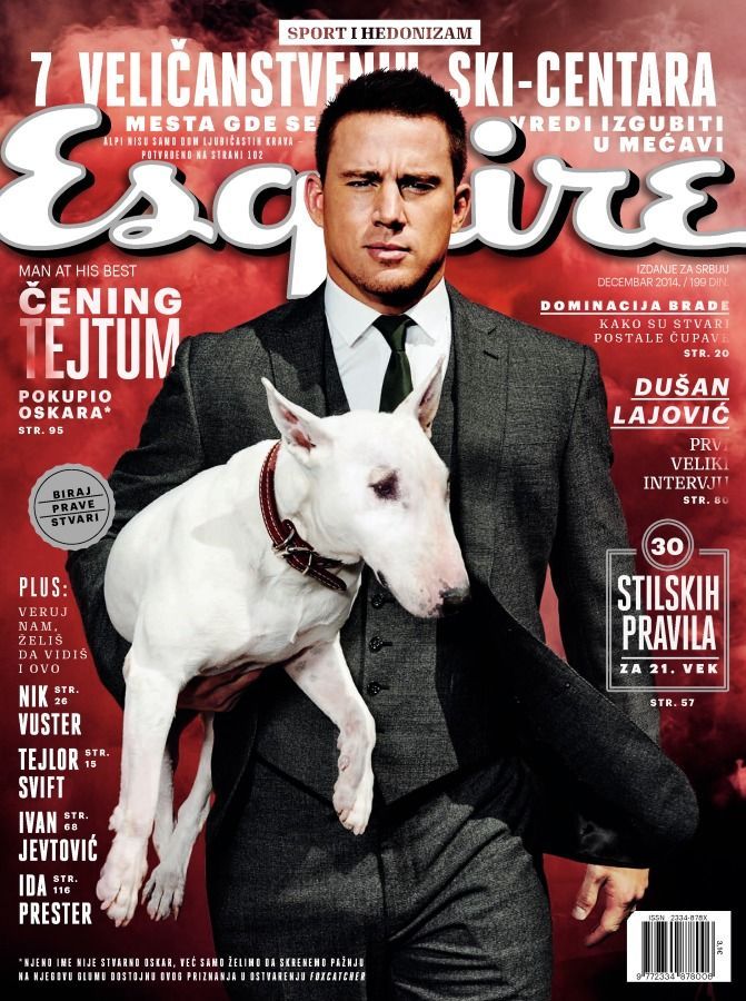 ESQUIRE SERBIA magazine side cover  December 2014
