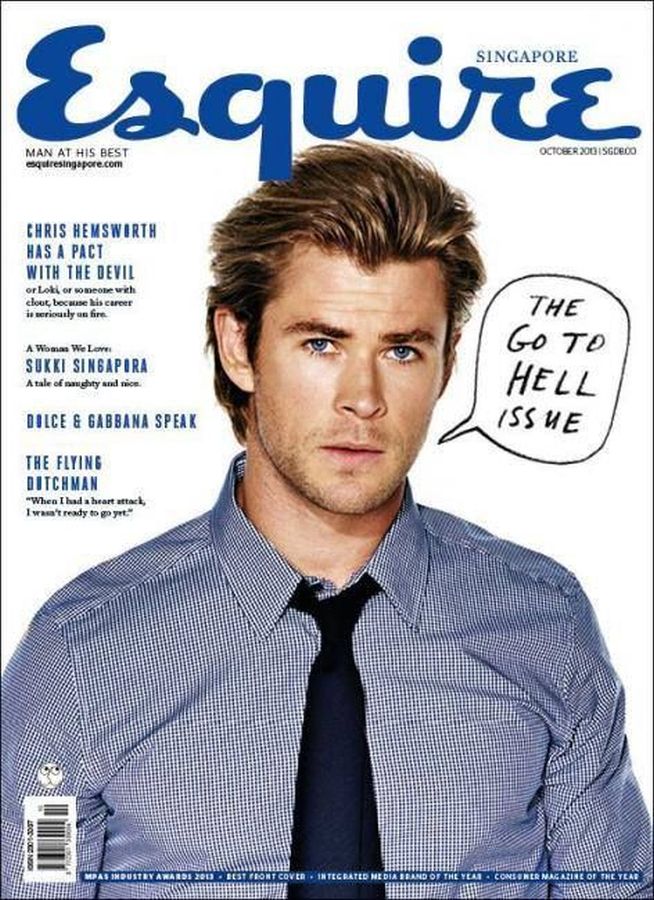 ESQUIRE SINGAPORE magazine side cover  October 2013