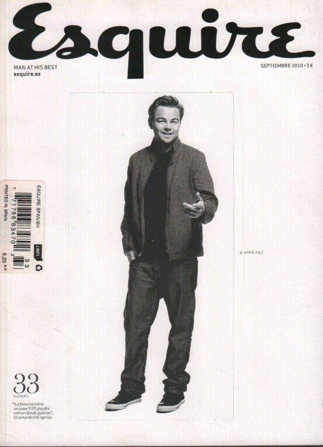 ESQUIRE (Spain) magazine side cover Issue 33  September 2010