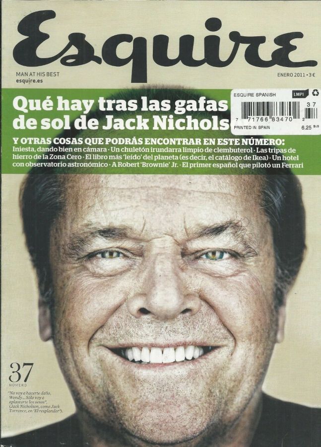 ESQUIRE (Spain) magazine side cover Issue 37  January 2011