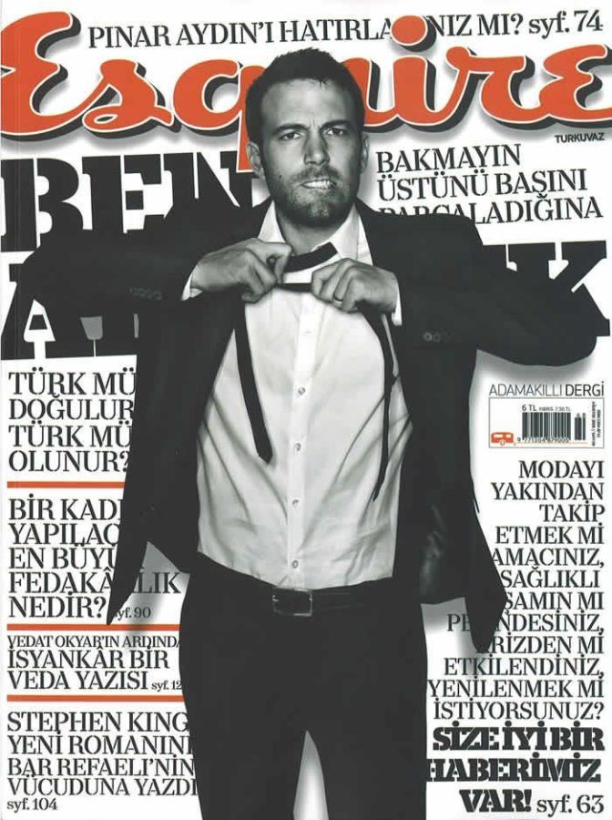 ESQUIRE TURKEY magazine side cover  August 2009