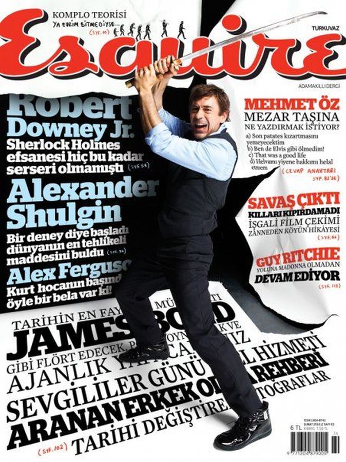 ESQUIRE TURKEY magazine side cover  February 2010