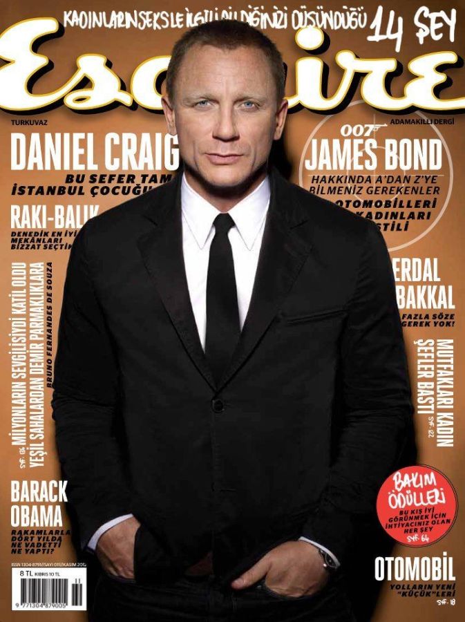 ESQUIRE TURKEY magazine side cover  November 2012