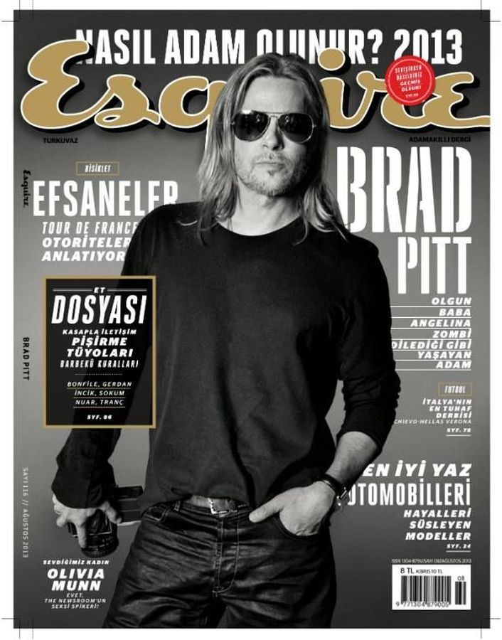 ESQUIRE TURKEY magazine side cover  August 2013
