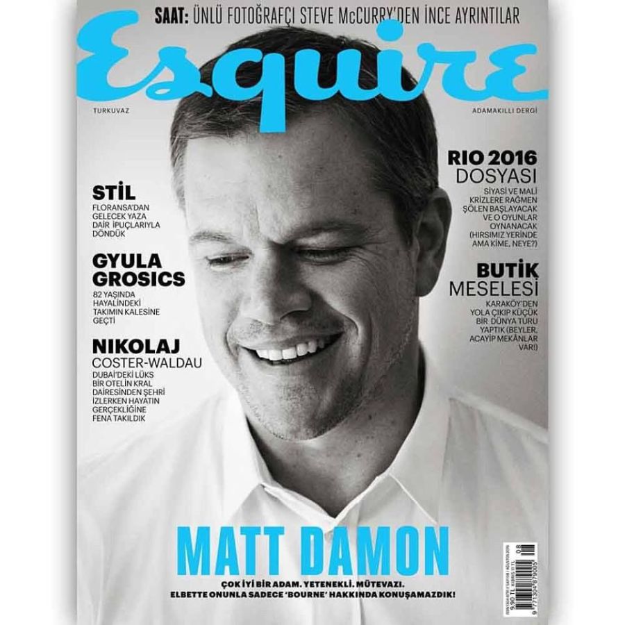 ESQUIRE TURKEY magazine side cover  August 2016