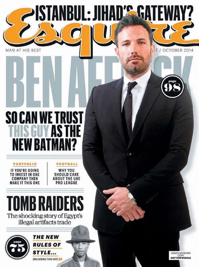 ESQUIRE UNITED ARAB EMIRATES magazine side cover  October 2014