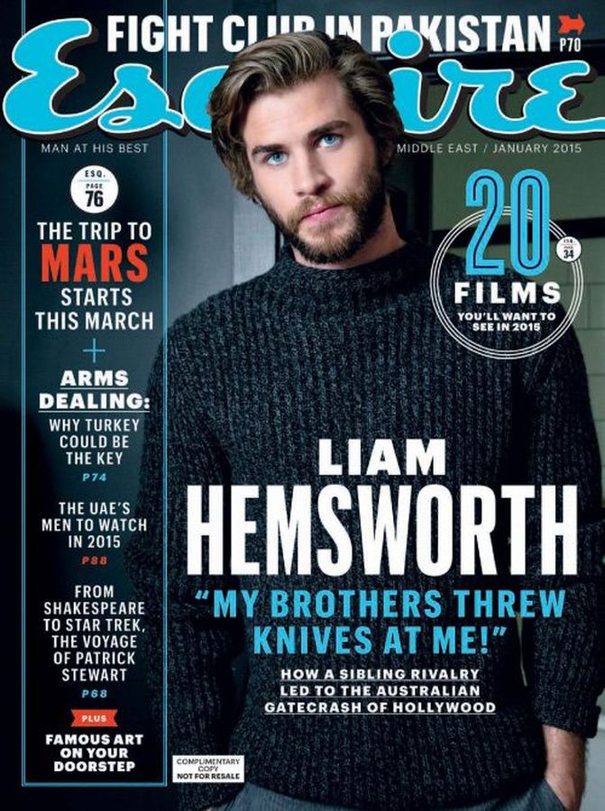 ESQUIRE UNITED ARAB EMIRATES magazine side cover  January 2015