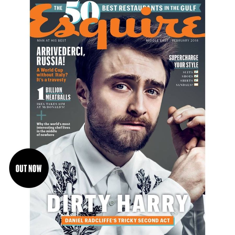 ESQUIRE UNITED ARAB EMIRATES magazine side cover  February 2018
