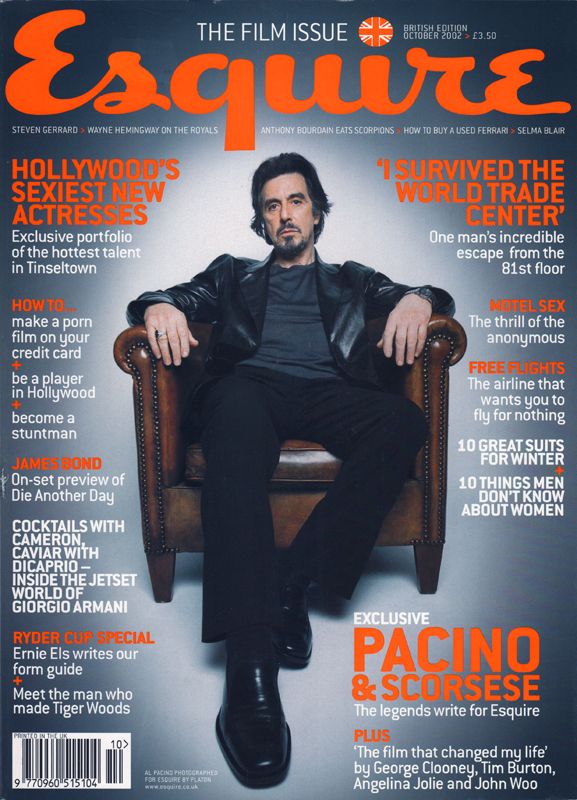 ESQUIRE magazine side cover  October 2002