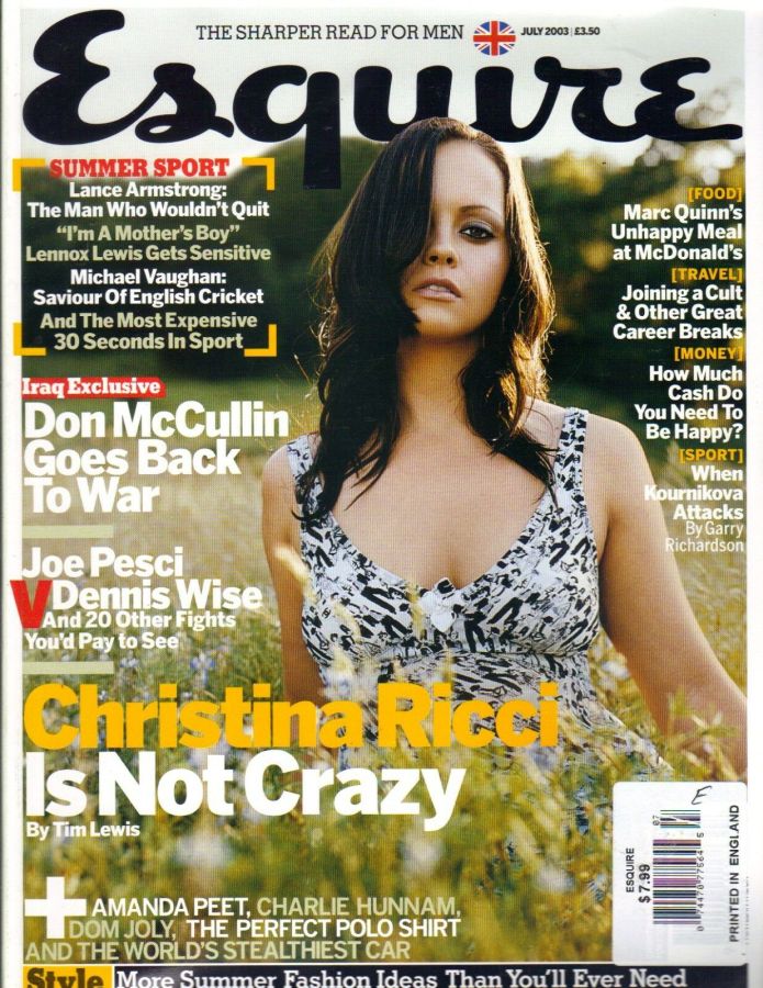 ESQUIRE magazine side cover  July 2003