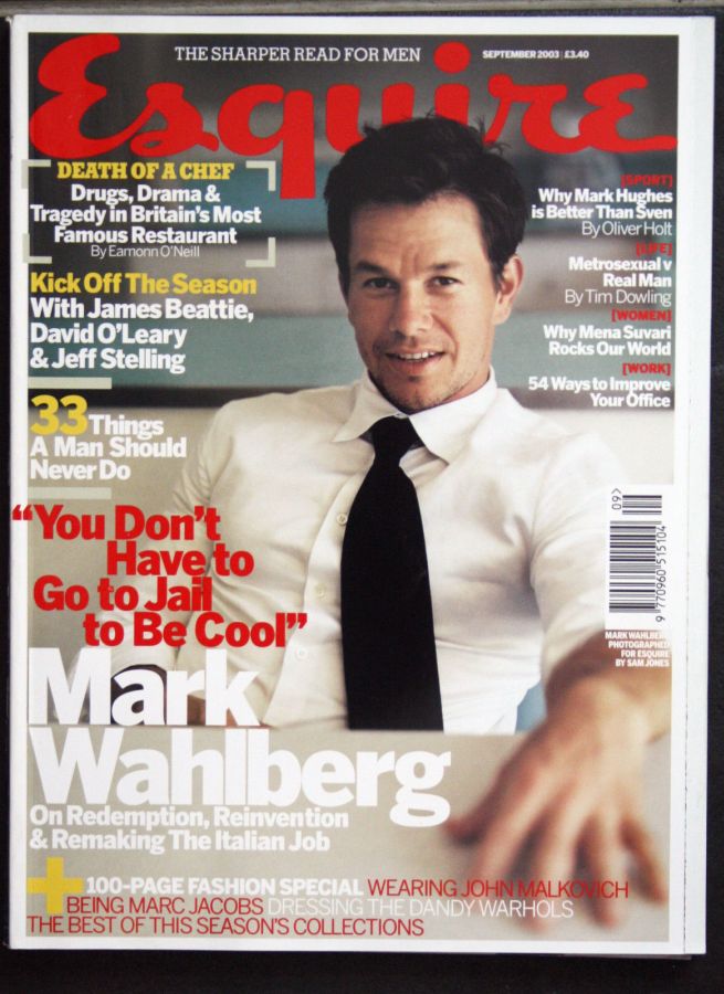 ESQUIRE magazine side cover  September 2003