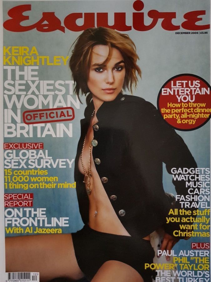 ESQUIRE magazine side cover  December 2005