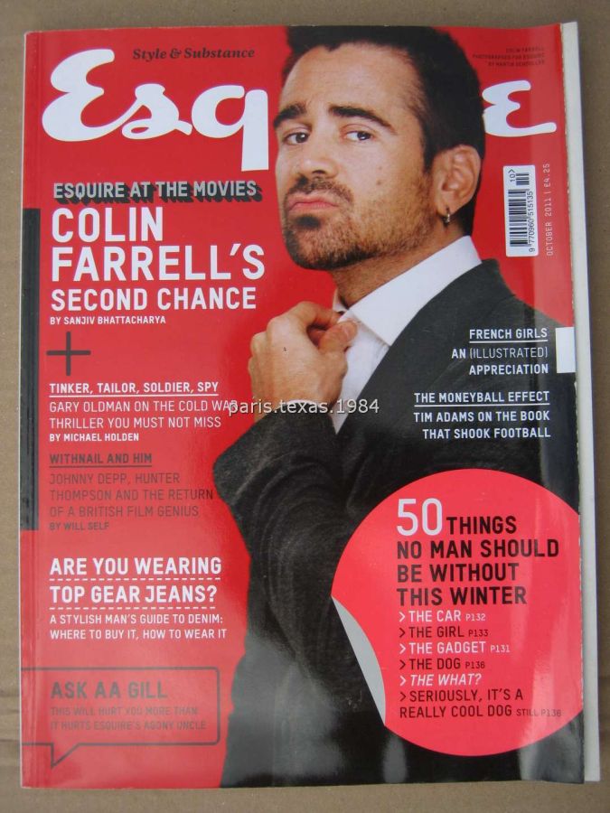 ESQUIRE magazine side cover  October 2011