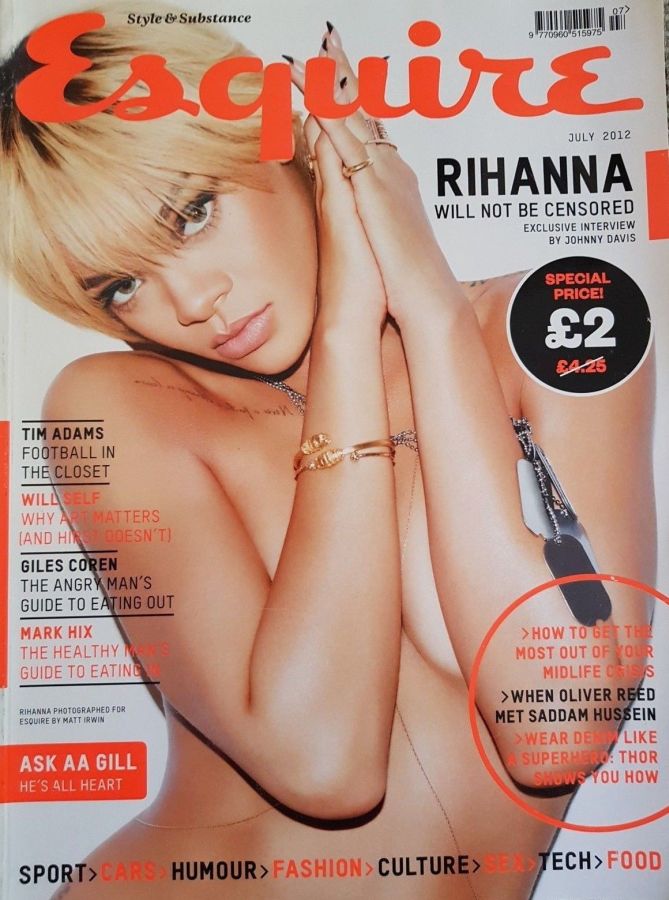 ESQUIRE magazine side cover  July 2012
