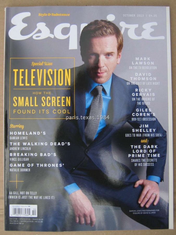 ESQUIRE magazine side cover  October 2013