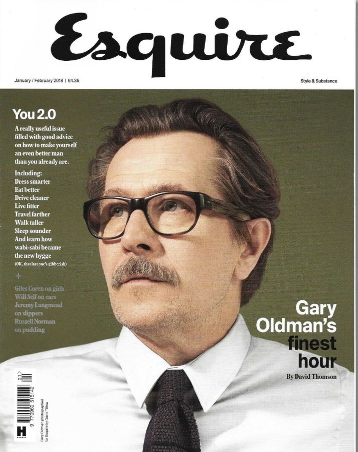 ESQUIRE magazine side cover  January/February 2018